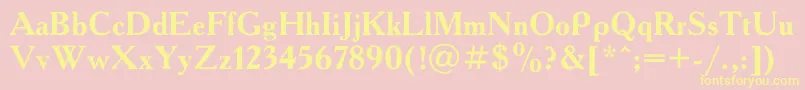 Academyroughc Font – Yellow Fonts on Pink Background