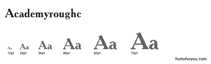 Academyroughc Font Sizes