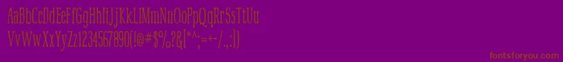 Fonte Mcfoodpoisoning3 – fontes marrons em um fundo roxo