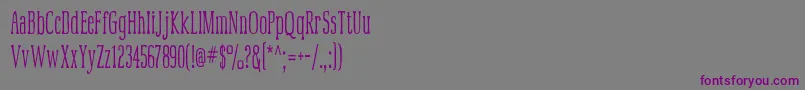 Шрифт Mcfoodpoisoning3 – фиолетовые шрифты на сером фоне