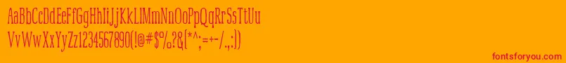 Mcfoodpoisoning3-Schriftart – Rote Schriften auf orangefarbenem Hintergrund