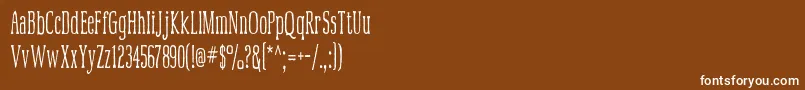 フォントMcfoodpoisoning3 – 茶色の背景に白い文字