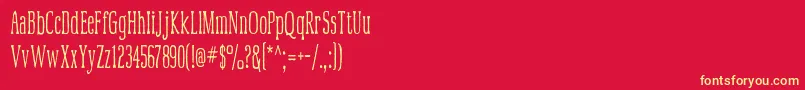 Mcfoodpoisoning3 Font – Yellow Fonts on Red Background