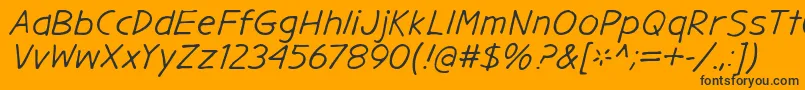 GargleExIt-fontti – mustat fontit oranssilla taustalla