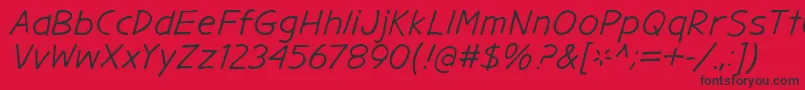 GargleExIt-Schriftart – Schwarze Schriften auf rotem Hintergrund