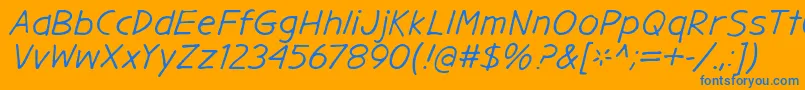 GargleExIt Font – Blue Fonts on Orange Background