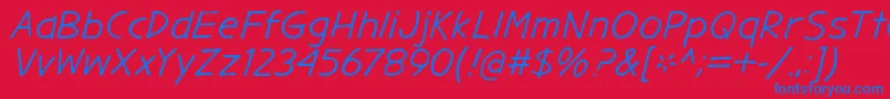 GargleExIt Font – Blue Fonts on Red Background