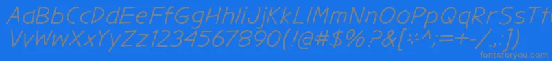 フォントGargleExIt – 青い背景に灰色の文字