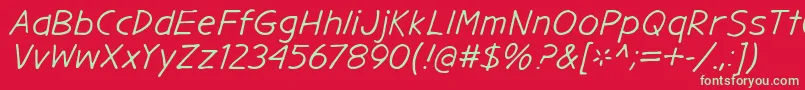 GargleExIt Font – Green Fonts on Red Background