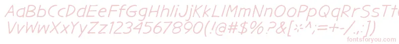 GargleExIt-Schriftart – Rosa Schriften auf weißem Hintergrund