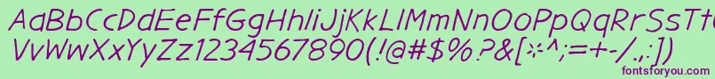 GargleExIt Font – Purple Fonts on Green Background