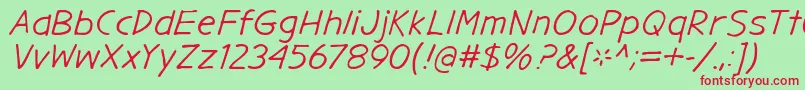 GargleExIt Font – Red Fonts on Green Background