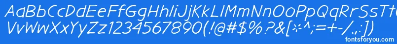 フォントGargleExIt – 青い背景に白い文字