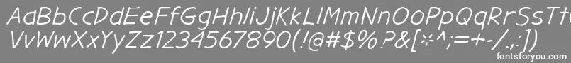 フォントGargleExIt – 灰色の背景に白い文字