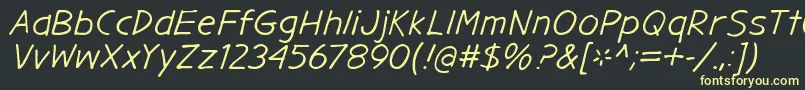 GargleExIt-Schriftart – Gelbe Schriften auf schwarzem Hintergrund
