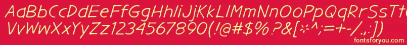 GargleExIt Font – Yellow Fonts on Red Background