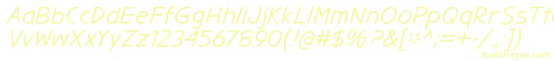 フォントGargleExIt – 白い背景に黄色の文字