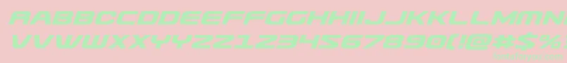 Usuziexpandital Font – Green Fonts on Pink Background
