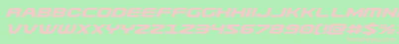 Usuziexpandital Font – Pink Fonts on Green Background