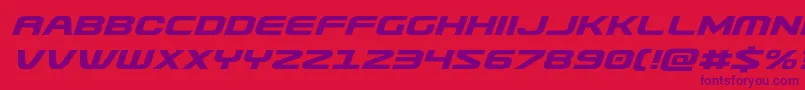 Usuziexpandital Font – Purple Fonts on Red Background