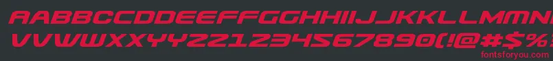 Usuziexpandital Font – Red Fonts on Black Background