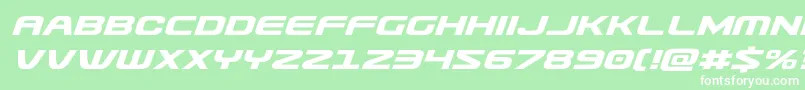 Usuziexpandital Font – White Fonts on Green Background