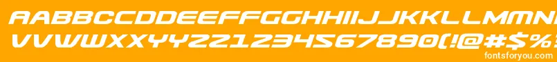 Шрифт Usuziexpandital – белые шрифты на оранжевом фоне
