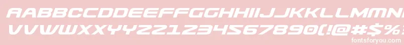 Usuziexpandital Font – White Fonts on Pink Background