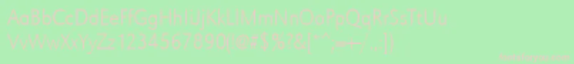 Urwgrotesktextligextnar Font – Pink Fonts on Green Background