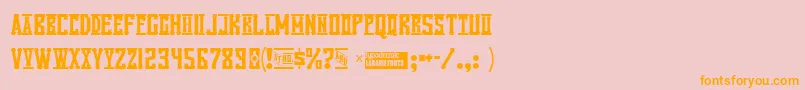 Vanilla Font – Orange Fonts on Pink Background