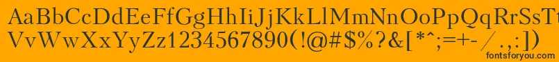 Шрифт Peterburg – чёрные шрифты на оранжевом фоне
