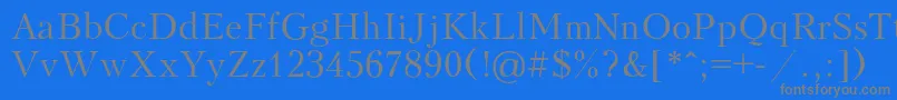Шрифт Peterburg – серые шрифты на синем фоне