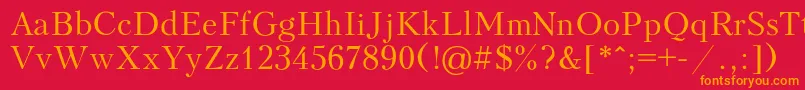 Peterburg Font – Orange Fonts on Red Background