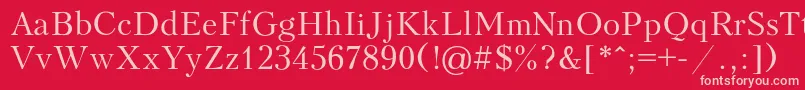Шрифт Peterburg – розовые шрифты на красном фоне