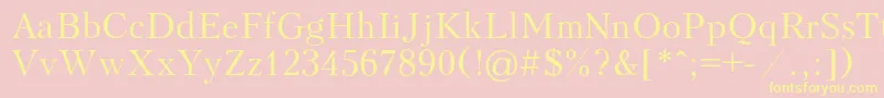 Шрифт Peterburg – жёлтые шрифты на розовом фоне