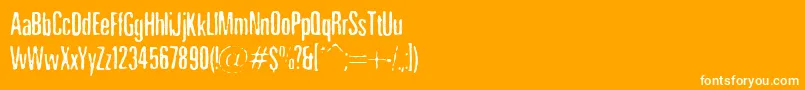 NicotineStains Font – White Fonts on Orange Background