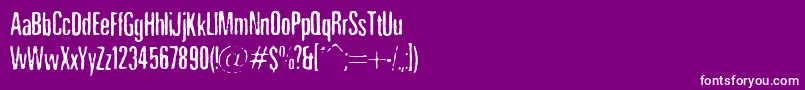 NicotineStains Font – White Fonts on Purple Background