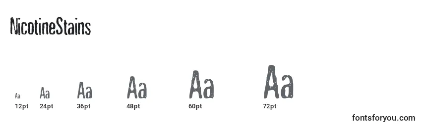 NicotineStains Font Sizes