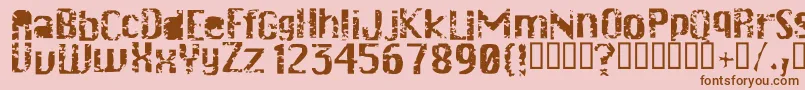 Шрифт Drschiwago – коричневые шрифты на розовом фоне
