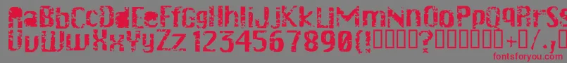 Drschiwago Font – Red Fonts on Gray Background