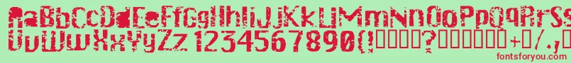 Drschiwago Font – Red Fonts on Green Background