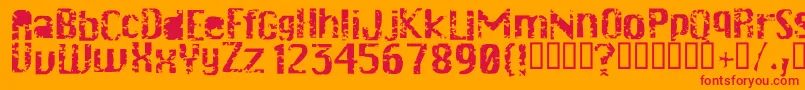 Drschiwago Font – Red Fonts on Orange Background