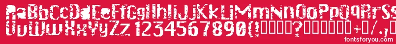 Drschiwago Font – White Fonts on Red Background