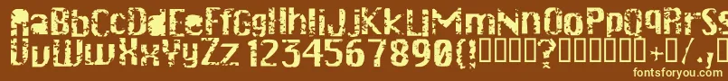 fuente Drschiwago – Fuentes Amarillas Sobre Fondo Marrón