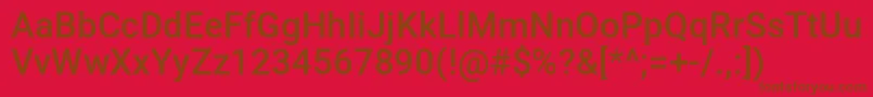 Lotsofdotz Font – Brown Fonts on Red Background
