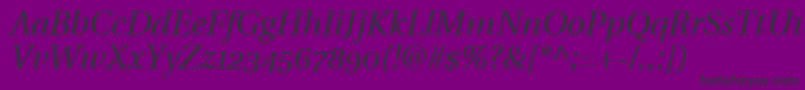 UtopiaItalicWithOldstyleFigures Font – Black Fonts on Purple Background