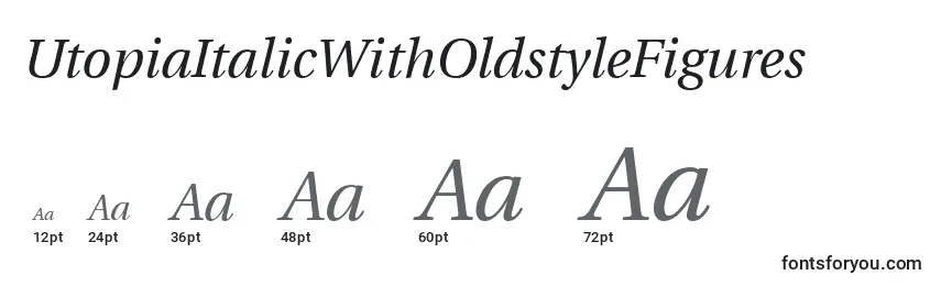 UtopiaItalicWithOldstyleFigures Font Sizes