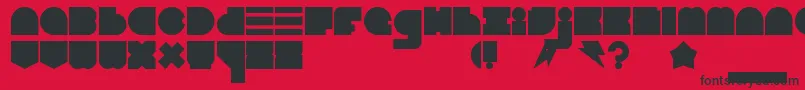 Blastbeat6 Font – Black Fonts on Red Background