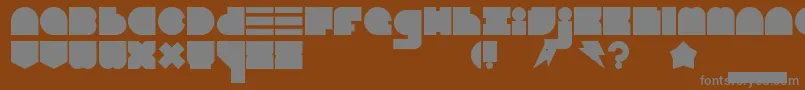 フォントBlastbeat6 – 茶色の背景に灰色の文字