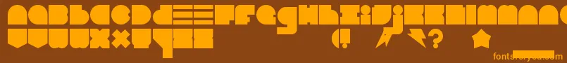 Blastbeat6 Font – Orange Fonts on Brown Background